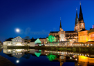 Uppsala riverside by night