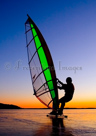 Skate surfer on Lake Malaren, Uppsala